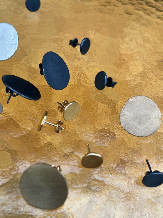 MOON - EARRING ( 3 MATERIALS )